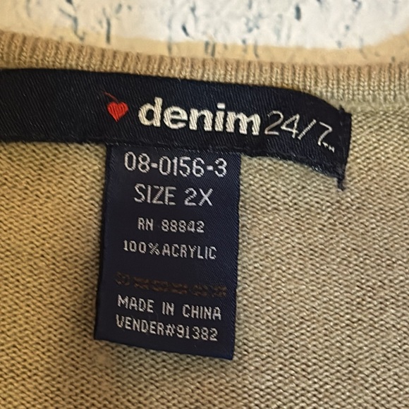 24/7 Denim brown ombré sweater - Picture 7 of 10